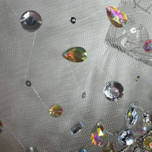 PROM Beaded sparkly beaded gown  wedding formal size 11/12 NWOT - Picture 6 of 12